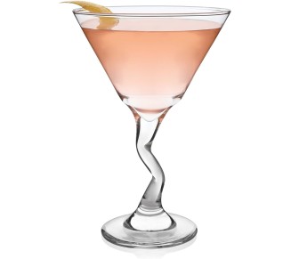Z-Stem Martini Glasses Set of 4, Lead-Free Glasses with Z- Stem, Dishwasher Safe Martini Glasses Set for Parties