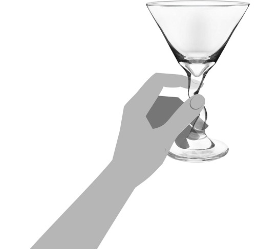 Z-Stem Martini Glasses Set of 4, Lead-Free Glasses with Z- Stem, Dishwasher Safe Martini Glasses Set for Parties