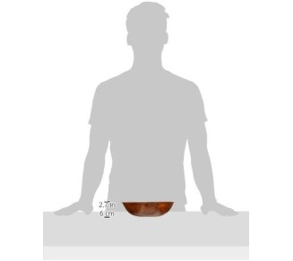 WWB-10 Wooden Woven Salad Bowl, 10-Inch, Brown