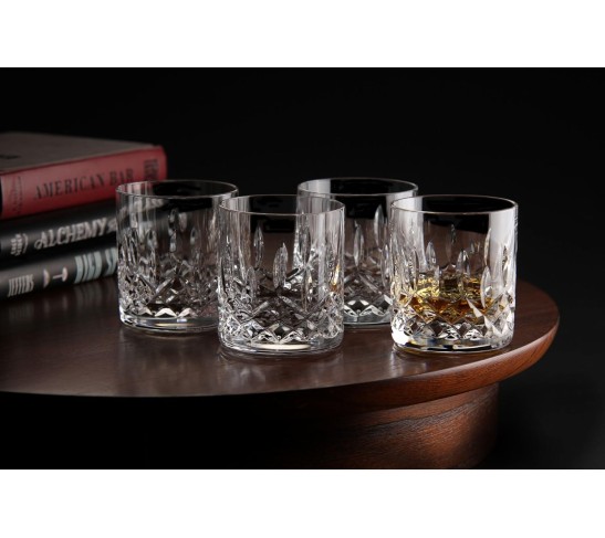 Le'raze Double Old Fashioned Glasses, Posh Crystal Collection, Perfect for serving scotch, whiskey or mixed drinks (Set of 6-11Oz DOF Glasses)