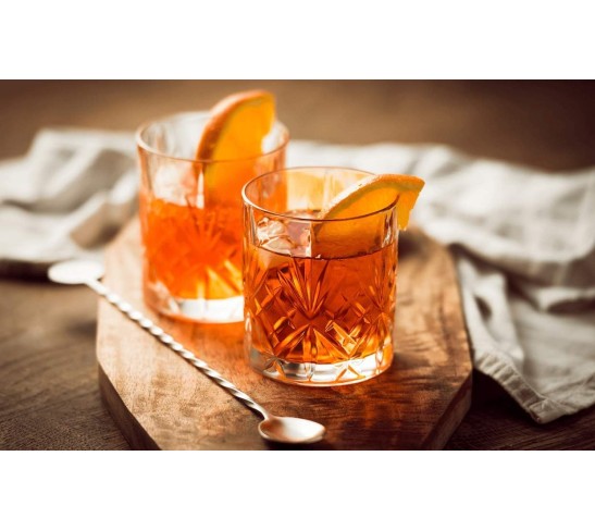 Le'raze Double Old Fashioned Glasses, Posh Crystal Collection, Perfect for serving scotch, whiskey or mixed drinks (Set of 6-11Oz DOF Glasses)