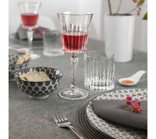 Double Old Fashioned Crystal Glasses, Set of 6 Whiskey Glasses, Perfect for Serving Scotch, Cocktails, or Mixed Drinks. (New York) pattern