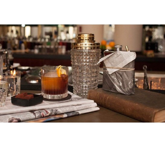 Double Old Fashioned Crystal Glasses, Set of 6 Whiskey Glasses, Perfect for Serving Scotch, Cocktails, or Mixed Drinks. (New York) pattern