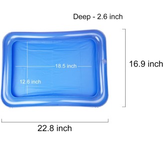 4-Pack Inflatable Ice Serving Bar Coolers for Parties, Salad BBQ Picnic Ice Food Drinks Buffet Server Tray for Indoor Outdoor Party
