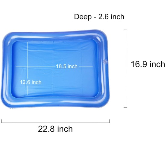 4-Pack Inflatable Ice Serving Bar Coolers for Parties, Salad BBQ Picnic Ice Food Drinks Buffet Server Tray for Indoor Outdoor Party