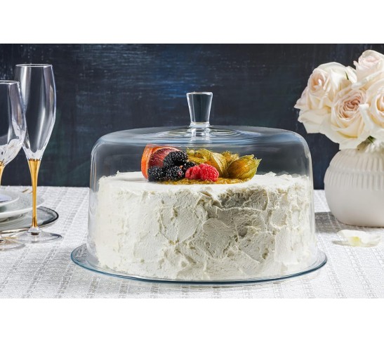 Euorpean Quality Glass - Extra Large Glass - Clear - Cake Dome - 11.5" Diameter - Made in Europe