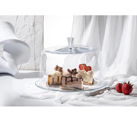 Euorpean Quality Glass - Extra Large Glass - Clear - Cake Dome - 11.5" Diameter - Made in Europe
