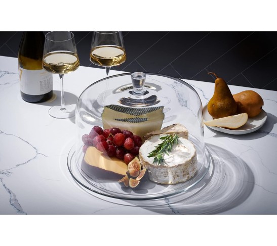 Euorpean Quality Glass - Extra Large Glass - Clear - Cake Dome - 11.5" Diameter - Made in Europe