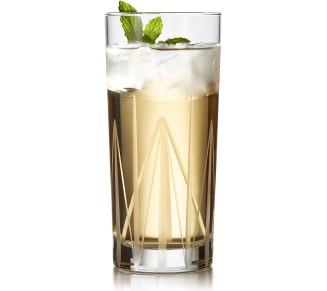 Cut Cocktails Structure Tumbler Glasses, 15.75-ounce, Set of 4
