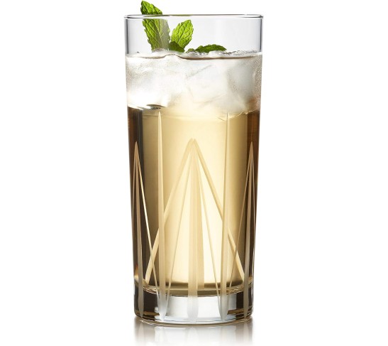 Cut Cocktails Structure Tumbler Glasses, 15.75-ounce, Set of 4