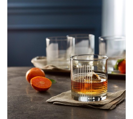 Cut Cocktails Passage Rocks Glasses, 11-ounce, Set of 4