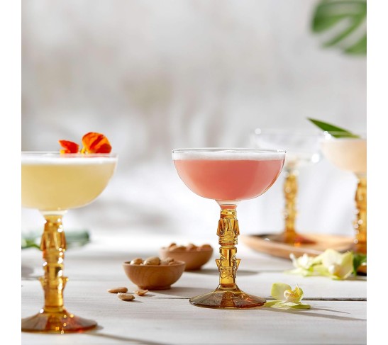 Signature Coupe Glasses Set of 4, Timeless Champagne Coupe Glasses for Drinks and Desserts, Coupe Cocktail Glasses for All Occasions