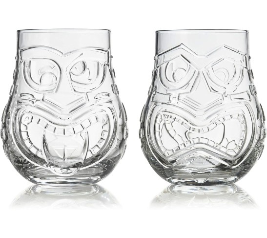 Tiki Split Tumbler Glasses, 15.75-ounce, Set of 4