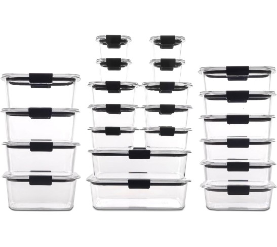 Rubbermaid Brilliance BPA Free 22-Piece Food Storage Containers Set, Airtight, Leak-Proof, with Lids for Meal Prep, Lunch, and Leftovers