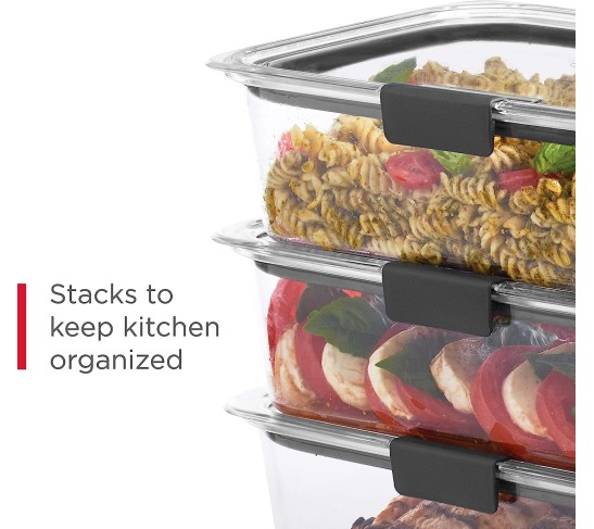Rubbermaid Brilliance BPA Free 22-Piece Food Storage Containers Set, Airtight, Leak-Proof, with Lids for Meal Prep, Lunch, and Leftovers