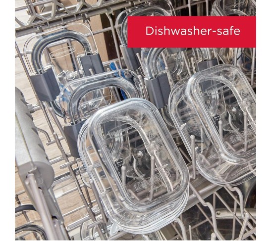 Rubbermaid Brilliance BPA Free 22-Piece Food Storage Containers Set, Airtight, Leak-Proof, with Lids for Meal Prep, Lunch, and Leftovers
