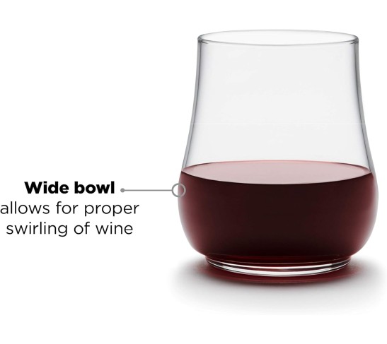 Perfect For Everything Stackable Stemless Glasses, 17-ounce, Set of 6