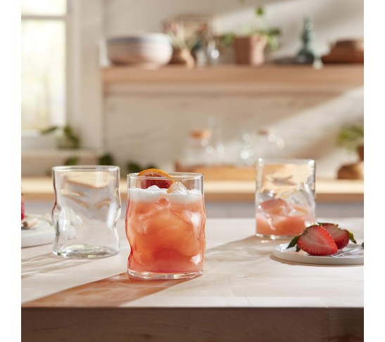 Lava Rocks Glasses, 12.5-ounce, Set of 8