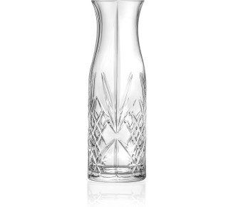 Glass - Carafe with Cork Stopper - Pitcher For Water - Juice - Punch - Lemonade - Or for Wine - Designed Pitcher with Stopper - 39Oz. - 10.6" Height - By Made in Europe