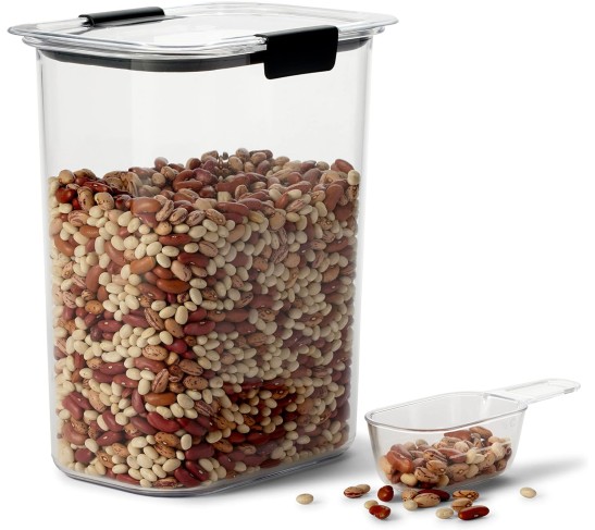 Rubbermaid Brilliance 14-Piece Food Storage Container Set with Scoops, Airtight, BPA-Free, for Kitchen and Pantry Organization
