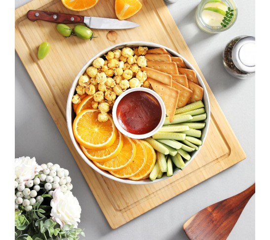 Salad Bowls, 114 OZ(10") Extra Large Serving Bowls Set of 2, Porcelain Marble Grey Bowls Set for Soup, Salad, Ramen and Fruit, Dishwasher& Microwave Safe, Series REGULAR