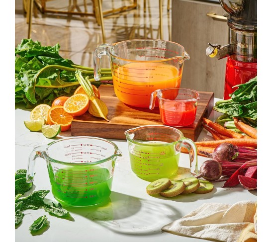 8 Cup Large Glass Measuring Cup - Kitchen Mixing Bowl, Liquid Measure Cups, Glass Bakeware Set, Punch Bowl, Batter Bowl.