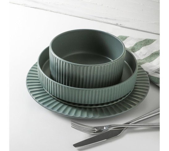 Lusso Stoneware Dinnerware Set, 16-Piece-Service for 4