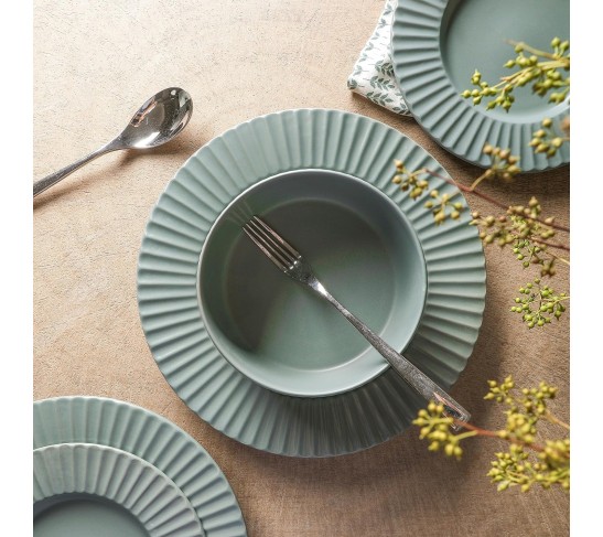 Lusso Stoneware Dinnerware Set, 16-Piece-Service for 4
