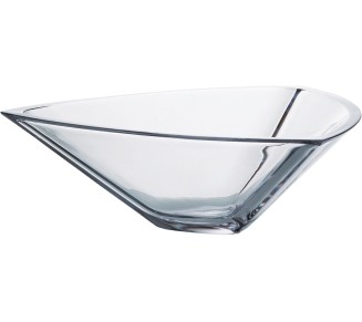 European Quality Glass - Crystalline - Triangle Bowl - 12" - Made in Europe