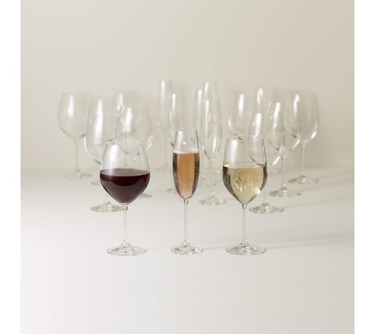 Tuscany Classics Mixed Glass, 18 Piece Set, Clear